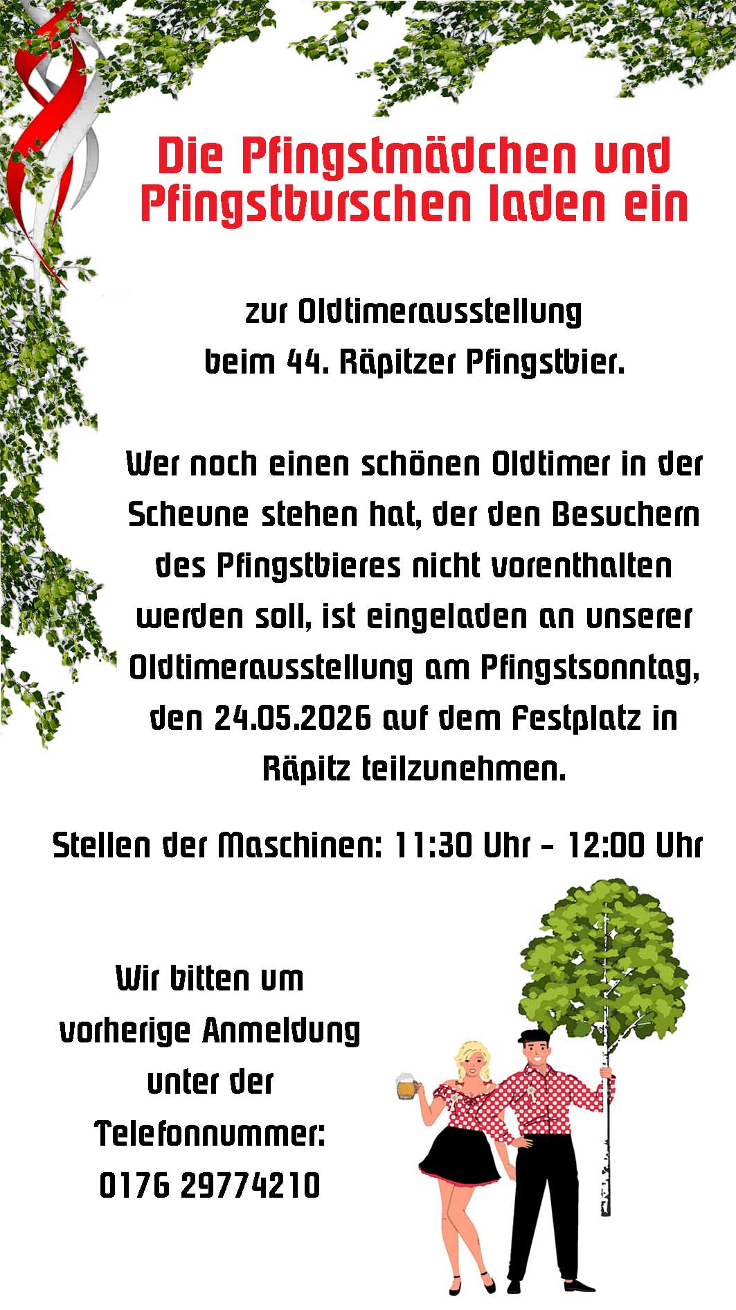 Herzliche Einladung zur Oldtimerausstellung